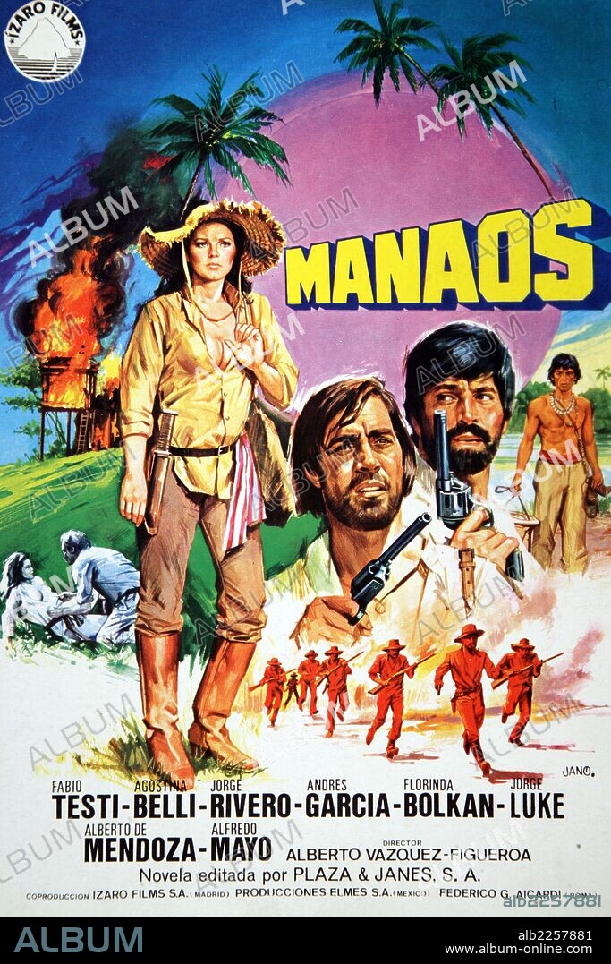 PELICULA : MANAOS , 1979. BASADA EN LA NOVELA HOMONIMA DE ALBERTO VAZQUEZ FIGUEROA. DIRECTOR : ALBERTO VAZQUEZ FIGUEROA. ACTORES : FABIO TESTI , AGOSTINA BELLI.