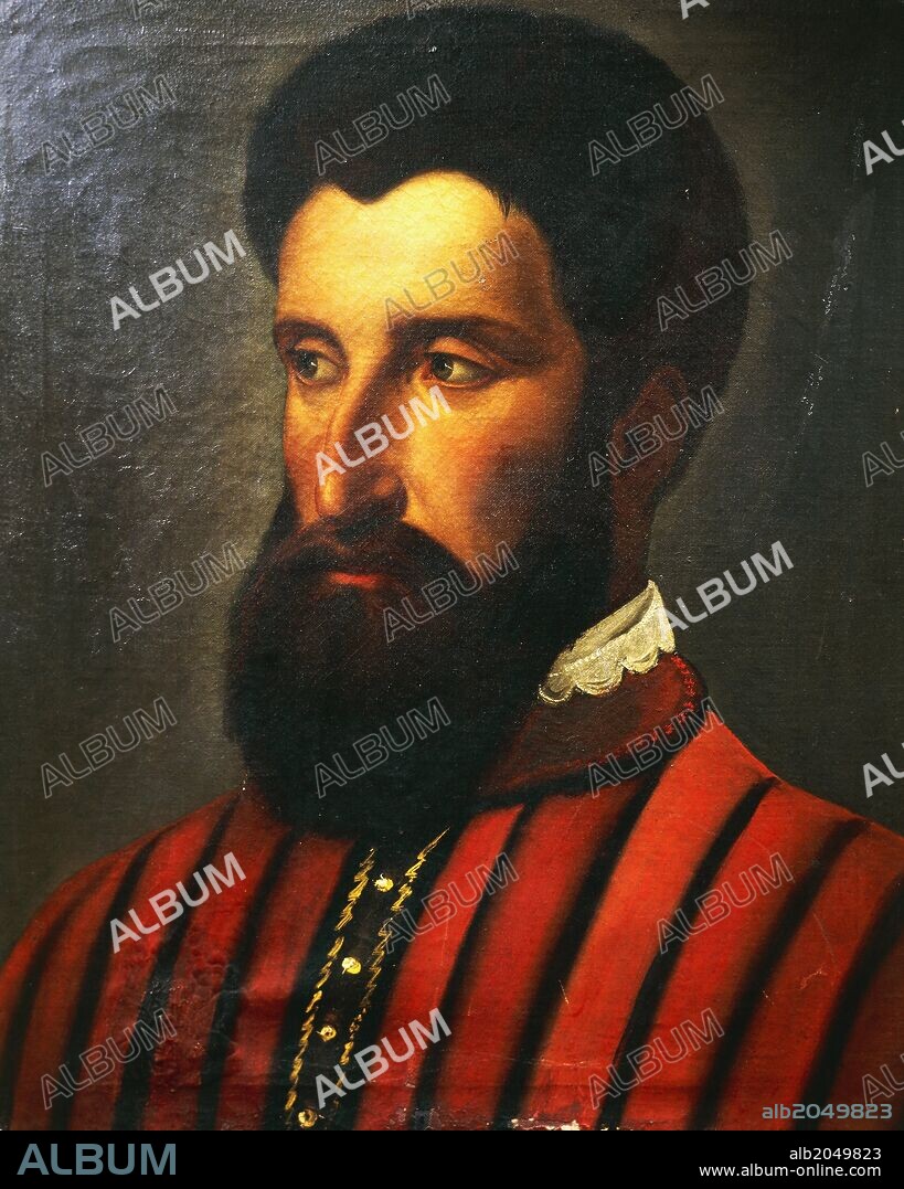 Portrait of Gonzalo Jimenez de Quesada (Granada, Spain, 1509 - Mariquita, Colombia, 1579), Spanish explorer in Colombia and founder of Bogota in 1538.