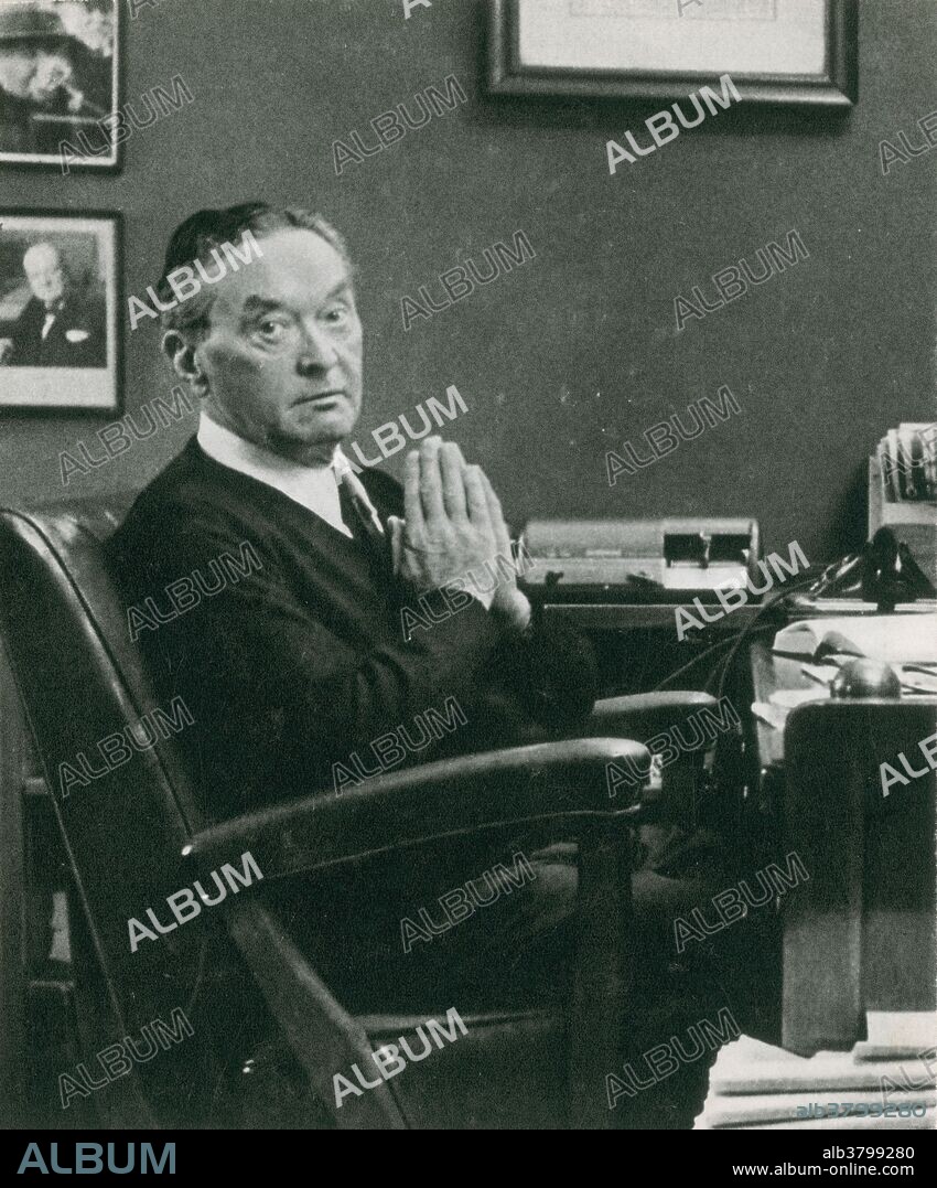 Walter Lippmann (September 23, 1889 - December 14, 1974) was an American public intellectual, writer, reporter, and political commentator famous for being among the first to introduce the concept of Cold War; he coined the term stereotype in the modern psychological meaning as well. Lippmann was twice awarded (1958 and 1962) a Pulitzer Prize for his syndicated newspaper column, "Today and Tomorrow". During World War I, he became an adviser to President Woodrow Wilson and assisted in the drafting of Wilson's Fourteen Points speech. He was an informal adviser to several presidents. In 1964, President Lyndon Johnson presented Lippmann with the Presidential Medal of Freedom. Lippmann saw the purpose of journalism as "intelligence work". Within this role, journalists are a link between policymakers and the public. A journalist seeks facts from policymakers which he then transmits to citizens who form a public opinion. In this model, the information may be used to hold policymakers accountable to citizens. He retired from his syndicated column in 1967, and died in 1974 at the age of 85. Undated photograph.
