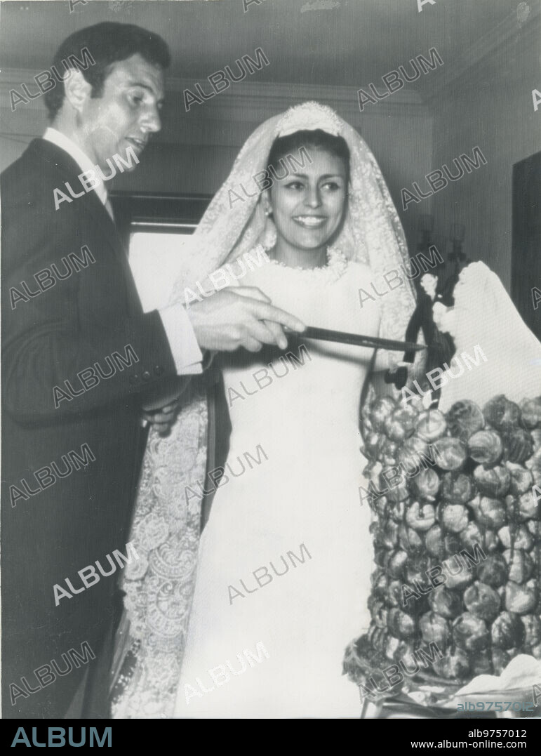 San Vicente de Montalt (Barcelona), 21/03/1967. Boda de Arturo Fernández con Isabel Sensat.