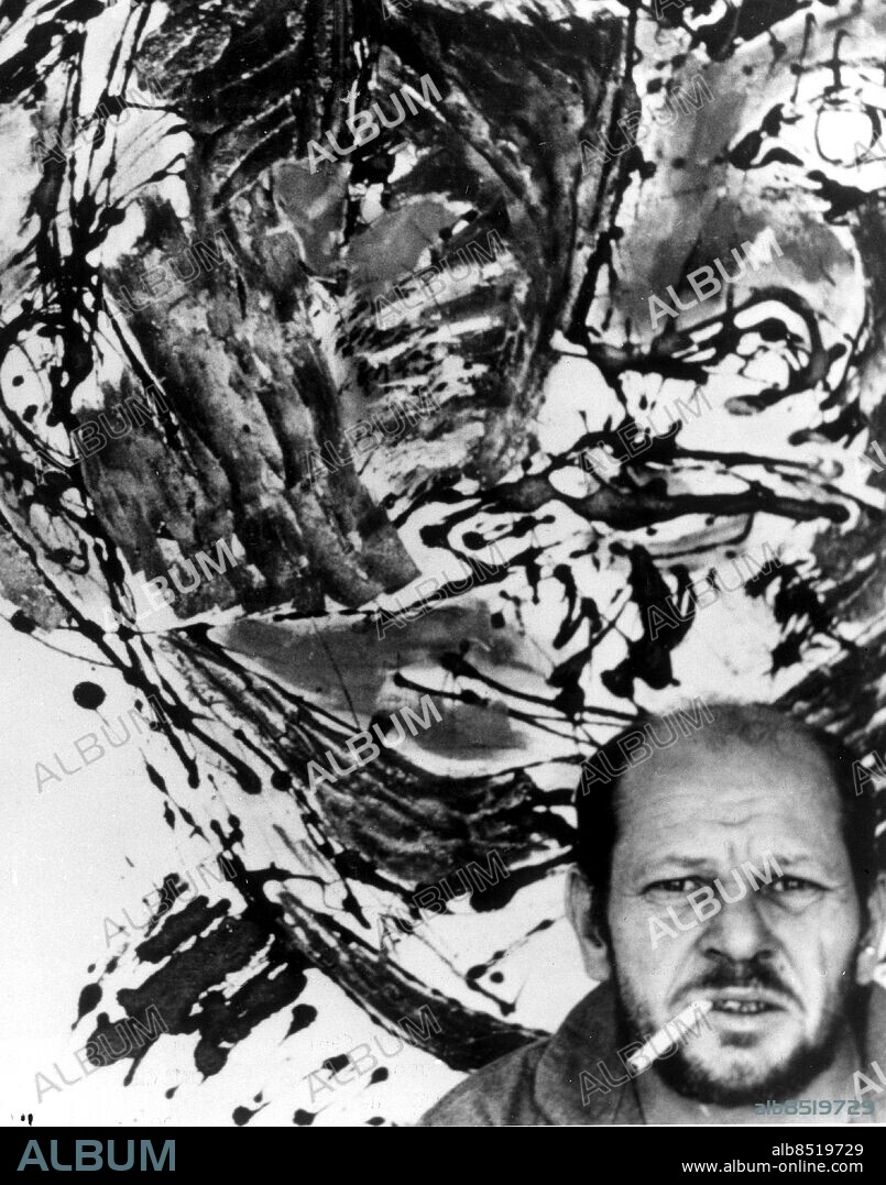 ARKIV 721207 - Jackson Pollock, konstnär, USA.. Foto: TT Kod: 190. COPYRIGHT SCANPIX SWEDEN.