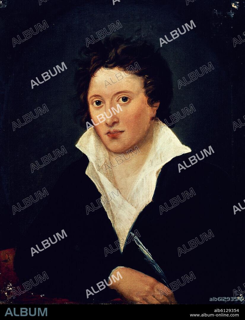 AMELIA CURRAN. PERCY BYSSHE SHELLEY (1792/1822) POETA INGLES DEL ROMANTICISMO - 1819.