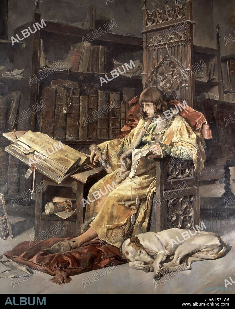JOSE MORENO CARBONERO (1860-1942). 'Charles, Prince of Viana', 1881, Oil on canvas.