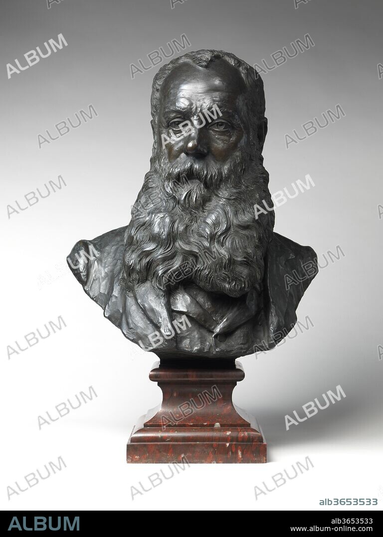 George A. Lucas. Artist: Augustin Jean Moreau-Vauthier (1831-1893). Culture: French. Dimensions: Overall: 19 13/16 × 16 3/8 × 11 9/16 in. (50.3 × 41.6 × 29.4 cm); Height (socle): 5 5/8 in. (14.3 cm). Founder: Cast by P. Bingen. Date: 1890.