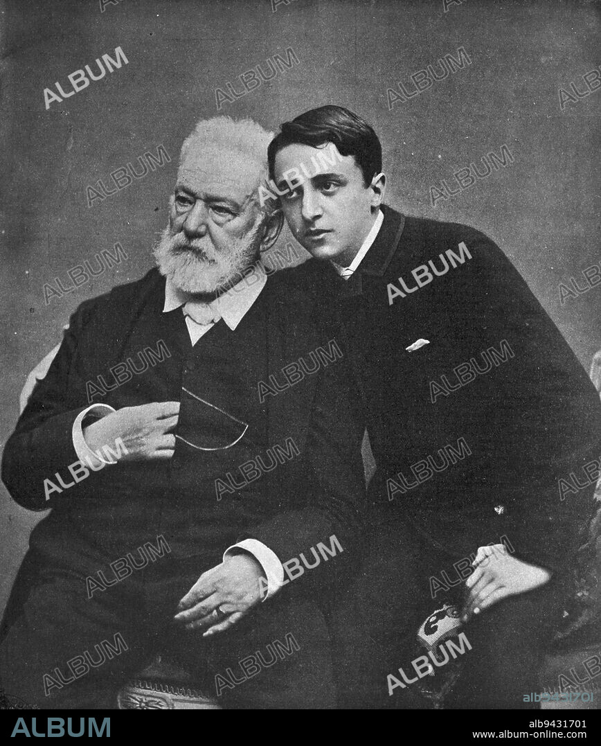 Victor Hugo and his grandson Georges Hugo, Capelle, Alfred Eugène, Photographer, Autin, Raoul, Photographer, Hiver 1885, 2nd half of the 19th century, Maison de Victor Hugo - Hauteville House, Photography, Tirage noir and blanc argentique, Paris, Paris, Dimensions - Work: Height: 27.3 cm, Width: 21.9 cm, Dimensions: Height: 50 cm, Width: 40 cm.
