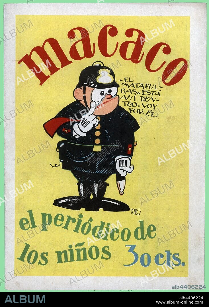 K-HITO and RICARDO GARCíA LóPEZ. Portada de la revista infantil Macaco, editada en Madrid, junio de 1928.