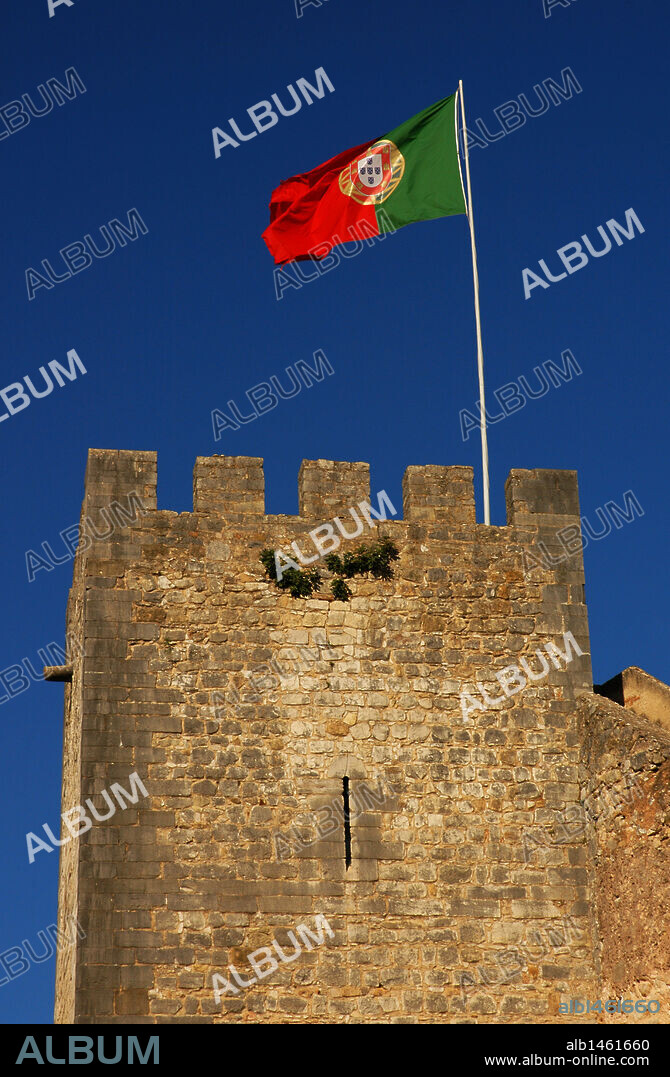 Portugal. Loule. Moorish castle rebuilt after the Reconquista by dom Paio Peres Correia. Detail. Algarve.