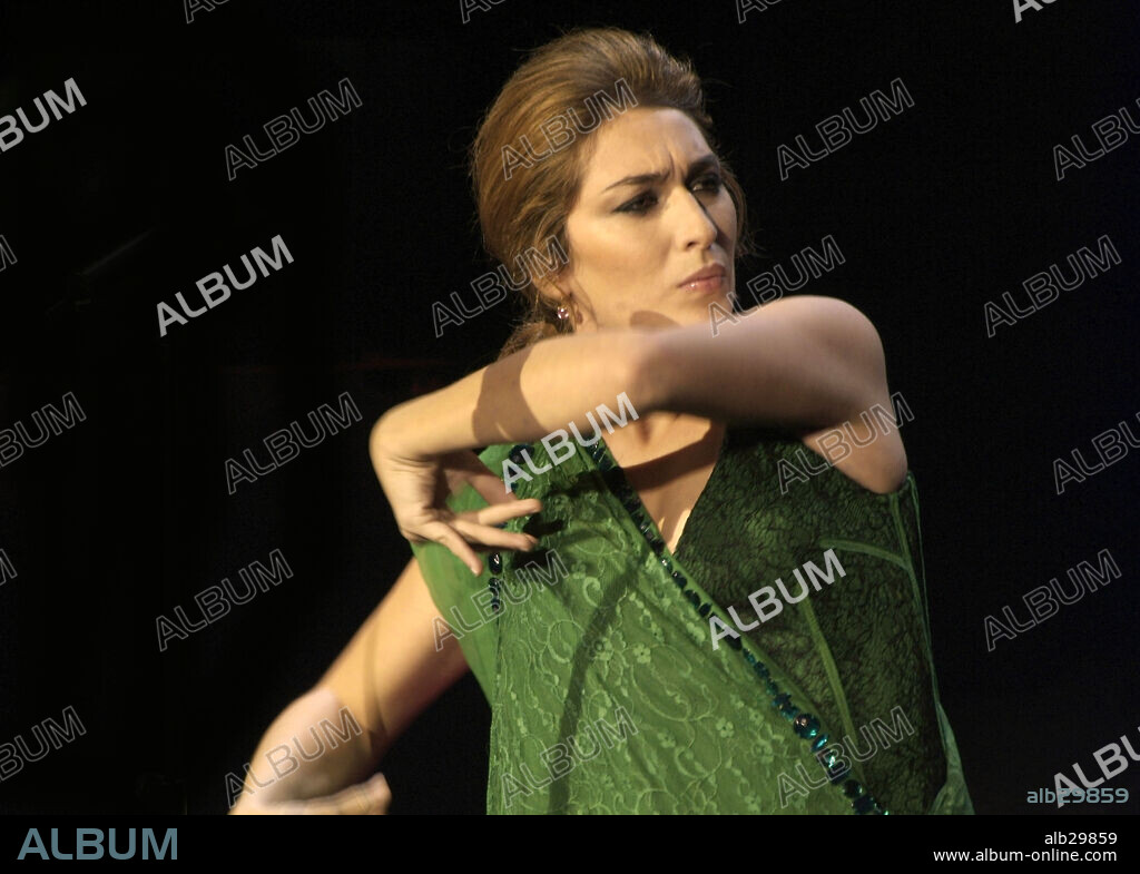 The spanish flamenco singer Estrella Morente during a show.
