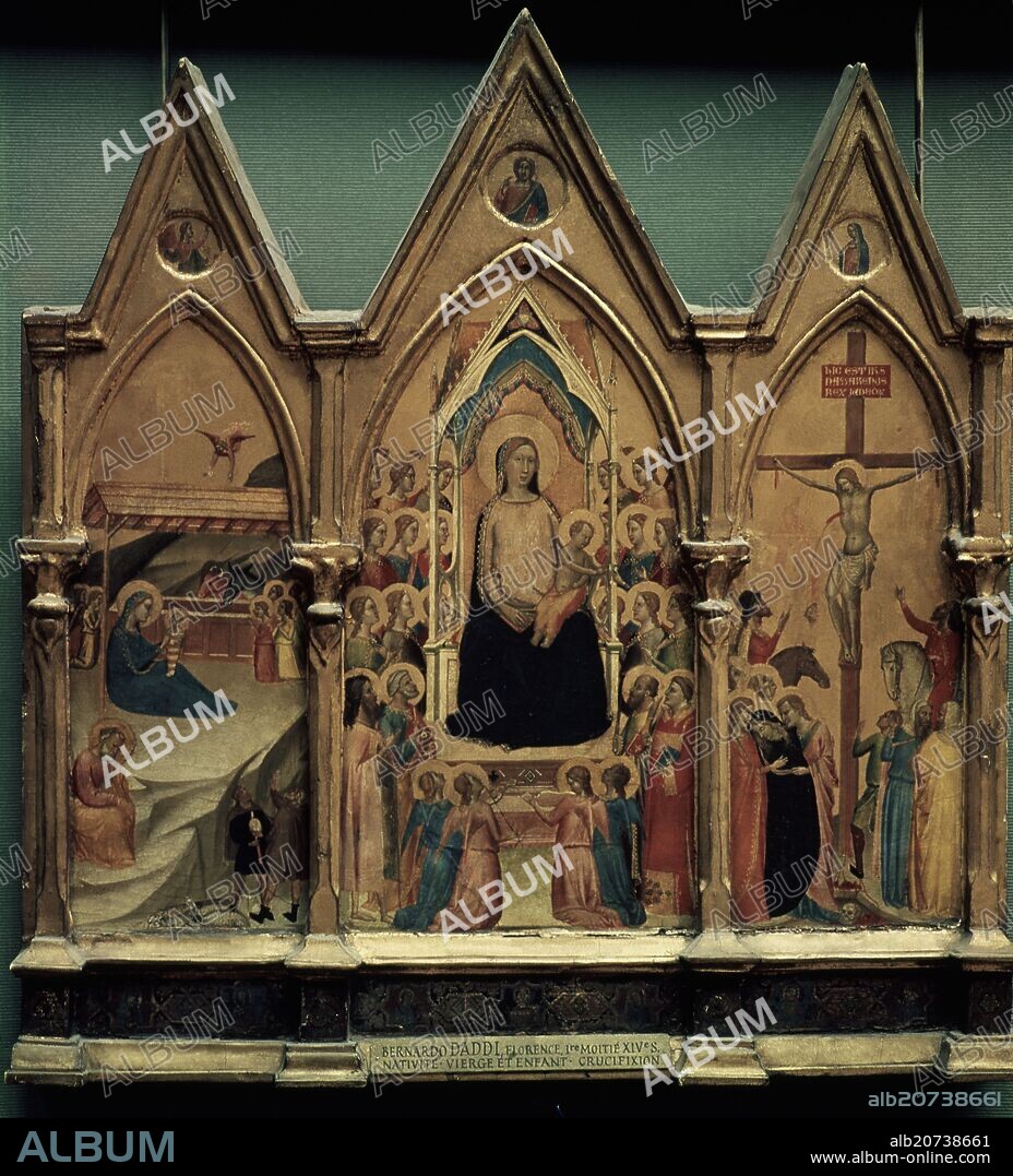 BERNARDO DADDI (1280-1348). TRIPTICO DE LA VIDA DE JESUS - PINTURA GOTICA - SIGLO XIII-XIV - ESCUELA FLORENTINA.