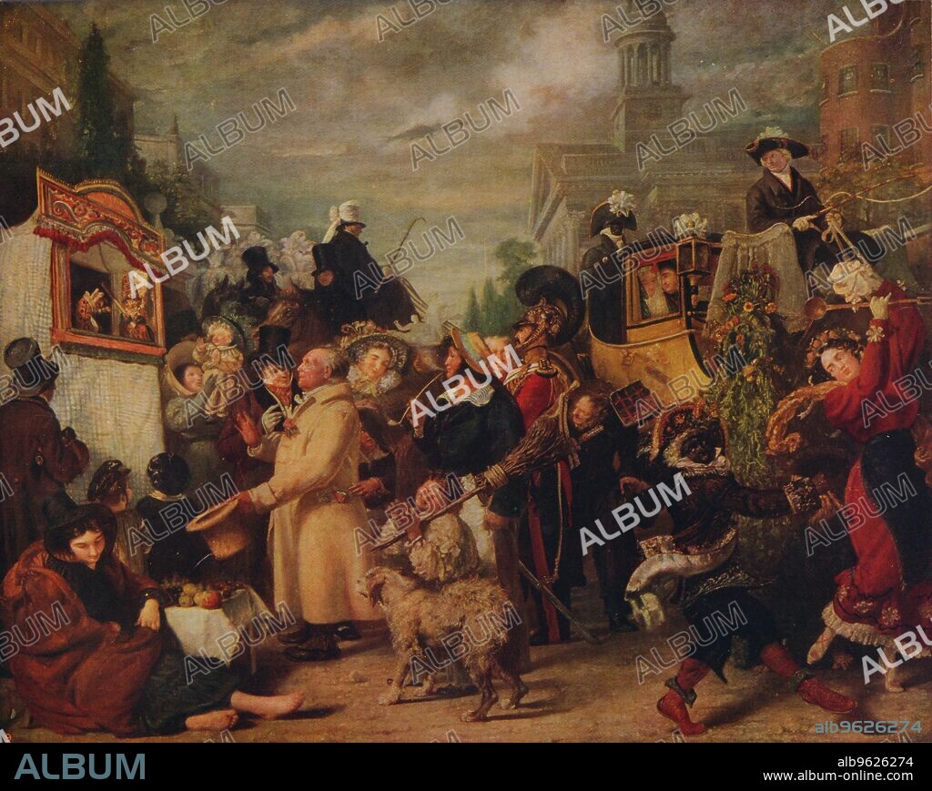 BENJAMIN ROBERT HAYDON. 'Punch or May Day', 1829, (c1915). The painting is part of the collection of the Tate Gallery, London. From International Art: Past and Present by Alfred Yockney. [Virtue & Company, London, c1915].