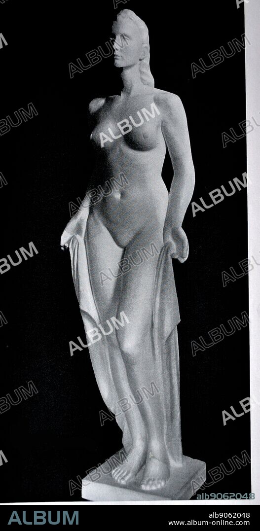 Hans Jurgen Klein; German sculptor. Nude woman, published in 'Die Kunst im deutschen Reich' (Art in the German Reich) was first published in January 1937 by Gauleiter Adolf Wagner and later issued under the direction Adolf Hitler himself.