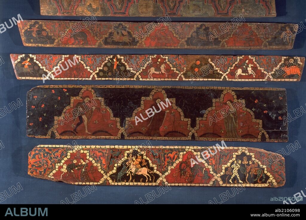 ALICERES DEL ARTESONADO. (DEPOSITO: MUSEO ARQUEOLOGICO NACIONAL).