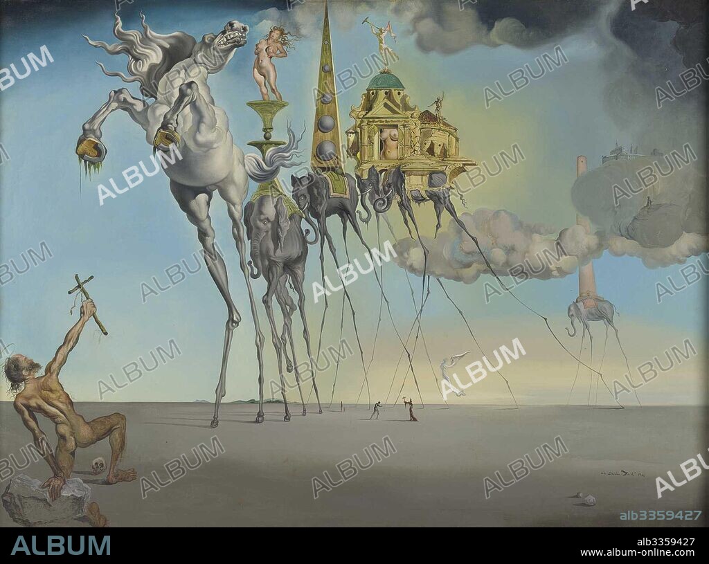 SALVADOR DALÍ. The Temptation of Saint Anthony.