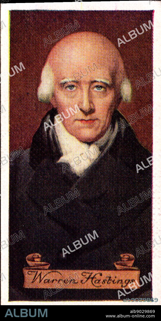 Warren Hastings FRS (6 December 1732 - 22 August 1818) was a British colonial administrator, who served as the first Governor of the Presidency of Fort William (Bengal), the head of the Supreme Council of Bengal, and so the first de facto Governor-General of Bengal in 1772-1785. He and Robert Clive are credited with laying the foundation of the British Empire in India.