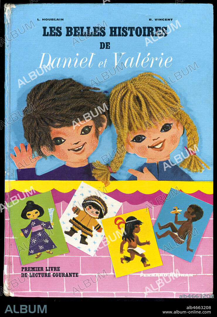 Les belles histoires de Daniel et Valerie, premier livre de lecture courante. Manuel scolaire des annees 60 70 pour l'apprentissage de la lecture. Credit Collection MA/Kharbine Tapabor.