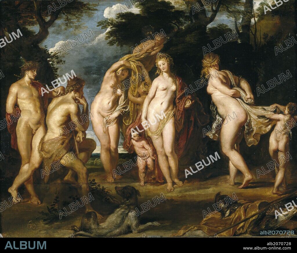 PETER PAUL RUBENS. Pedro Pablo Rubens / 'The Judgement of Paris', ca.  1606, Flemish School, Oil on panel, 89 cm x 114,5 cm, P01731.