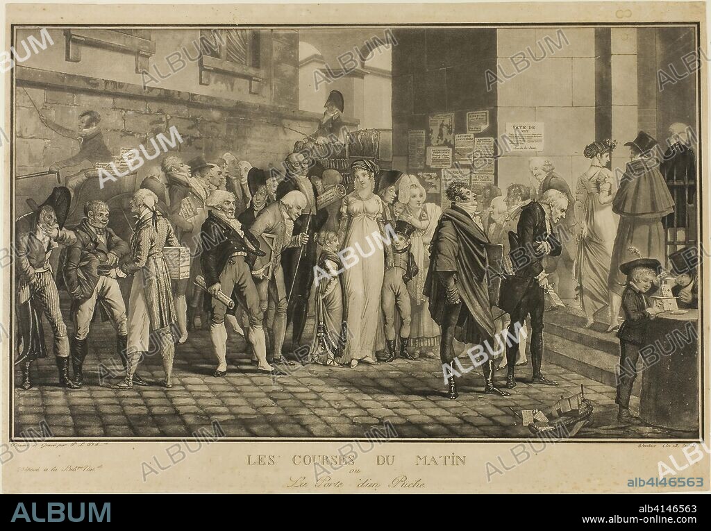 At the Door of a Wealthy Home. Philibert Louis Debucourt; French, 1755-1832. Date: 1805. Dimensions: 319 × 476 mm (image); 336 × 485 mm (sheet, cut within platemark). Etching and aquatint on paper. Origin: France.