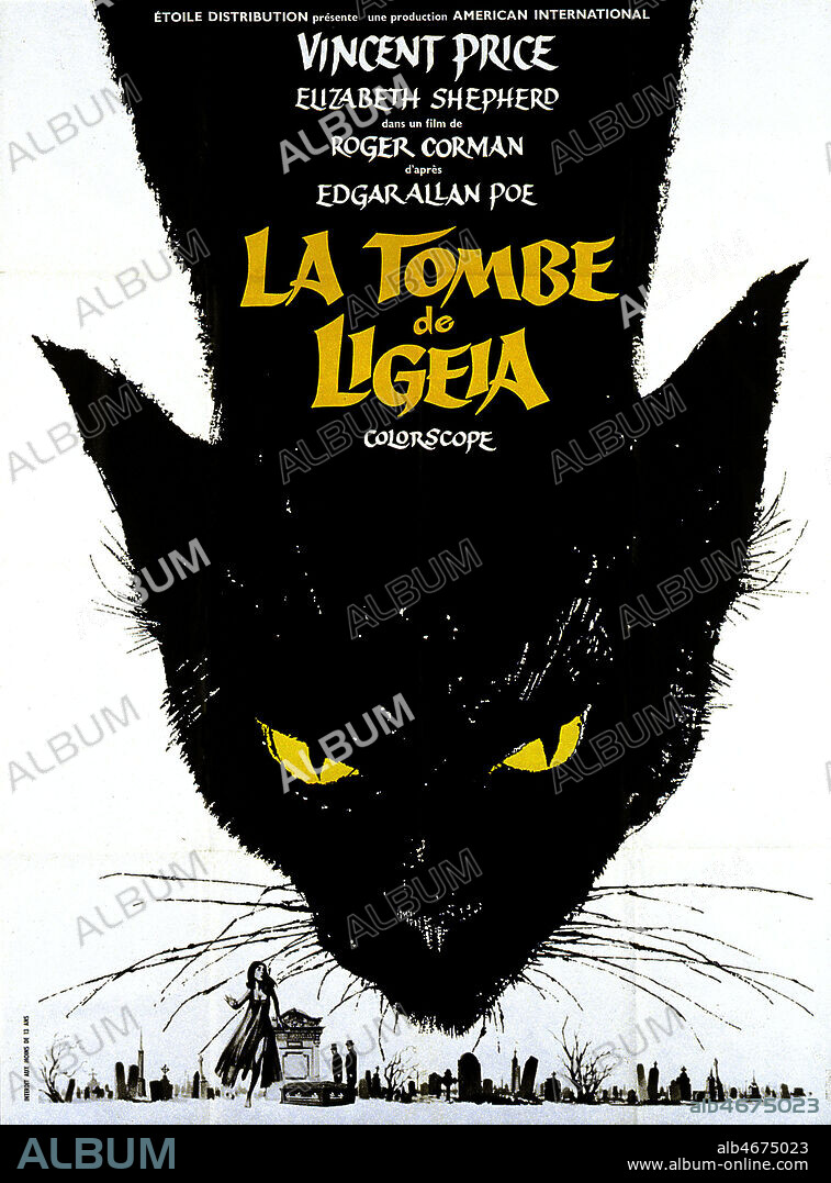 Affiche du film ' La tombe de Ligeia ' realise en 1964 par Roger CORMAN avec Vincent PRICE (1911-1993). Credit : Coll. Perron/KHARBINE-TAPABOR.