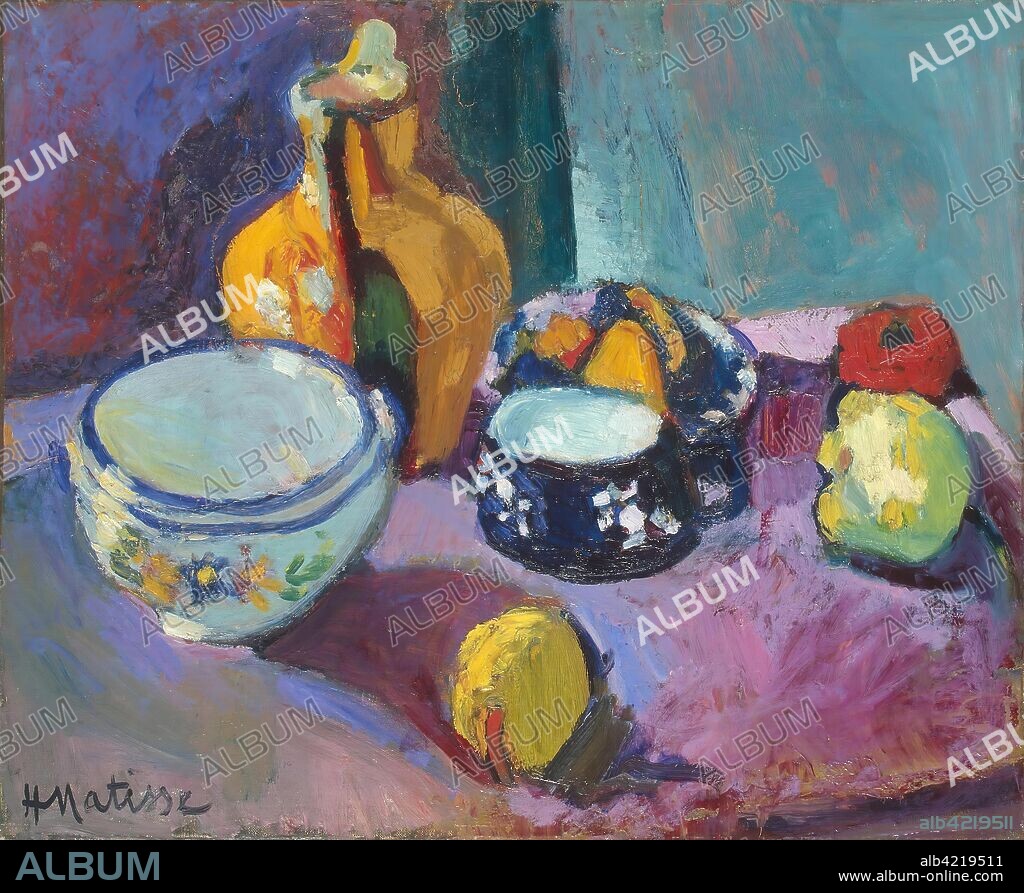 HENRI MATISSE. 'Dishes and Fruit'. France, 1901. Dimensions: 51x61,5 cm.