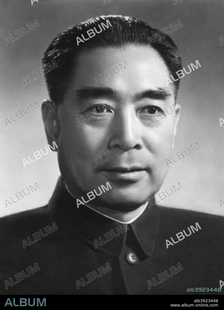 Zhou Enlai, first Premier of the People's Republic of China, c1950s(?). Zhou (1898-1976) was one of the foremost leaders of the People's Republic of China after the Communist revolution of 1949, serving as Premier and Foreign Minister.