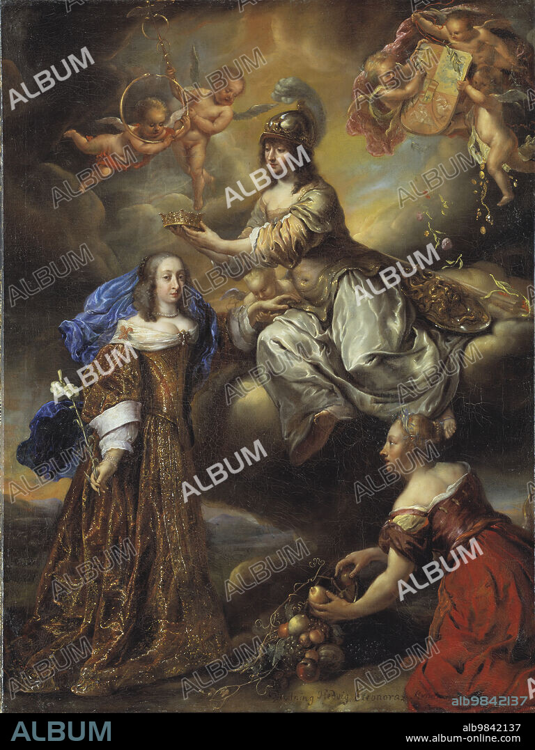 JURGEN OVENS. Allegory of Hedvig Eleonora, 1636-1715, crowned by Minerva, 1654.