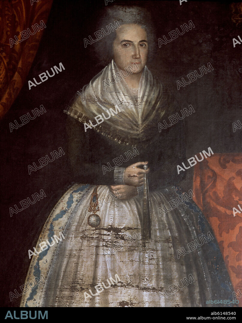 LUIS DE LA CRUZ Y RIOS (1776-1853). JUANA DEL HOYO SOLORZANO III MARQUESA DE LA VILLA DE SAN ANDRES Y II VIZCONDESA DEL BUEN PASTOR.