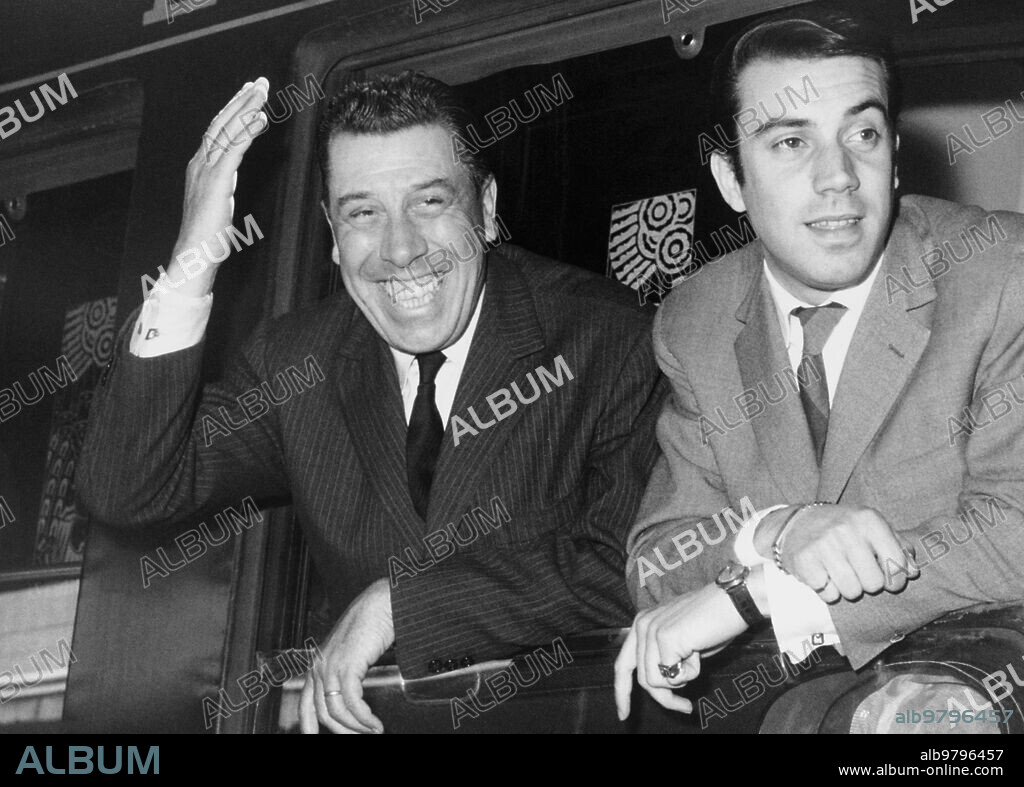 Fernandel with his son frank, 1962.