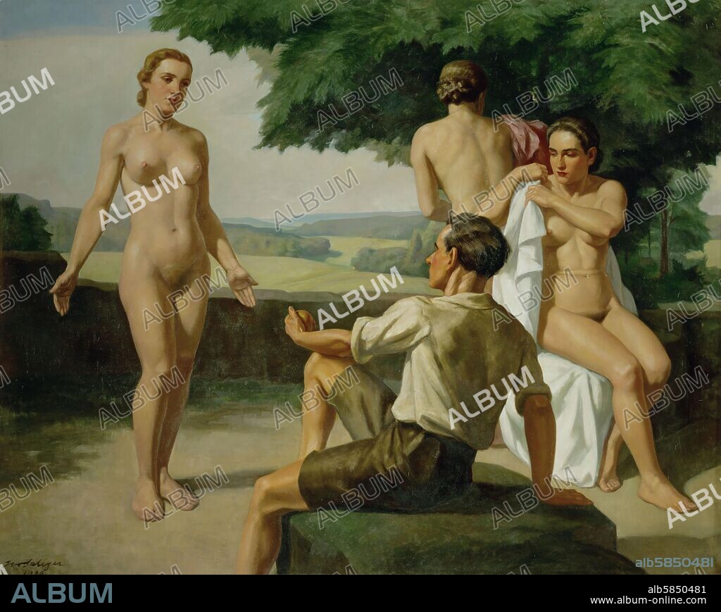 IVO SALIGER. The judgement of Paris, 1939 Canvas.