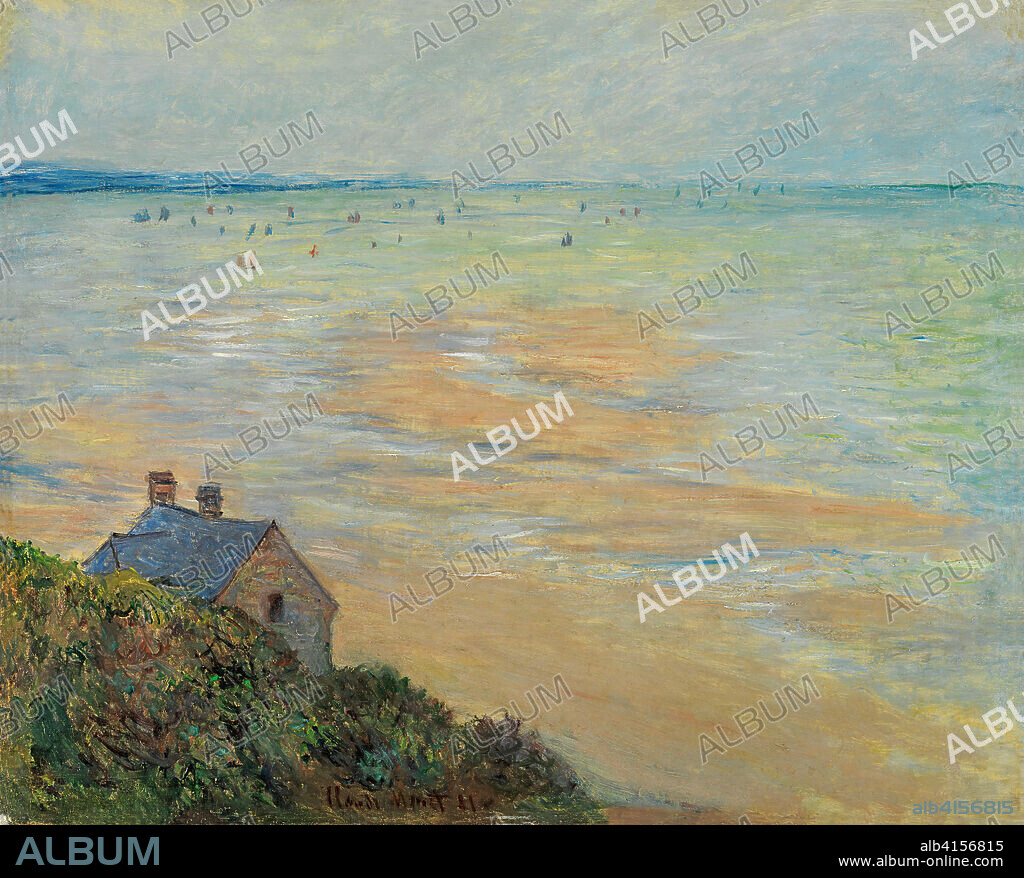 Claude Monet (París, 1840-Giverny, 1926). La cabaña en Trouville, marea baja (1881). Óleo sobre lienzo. 60 x 73,5 cm.