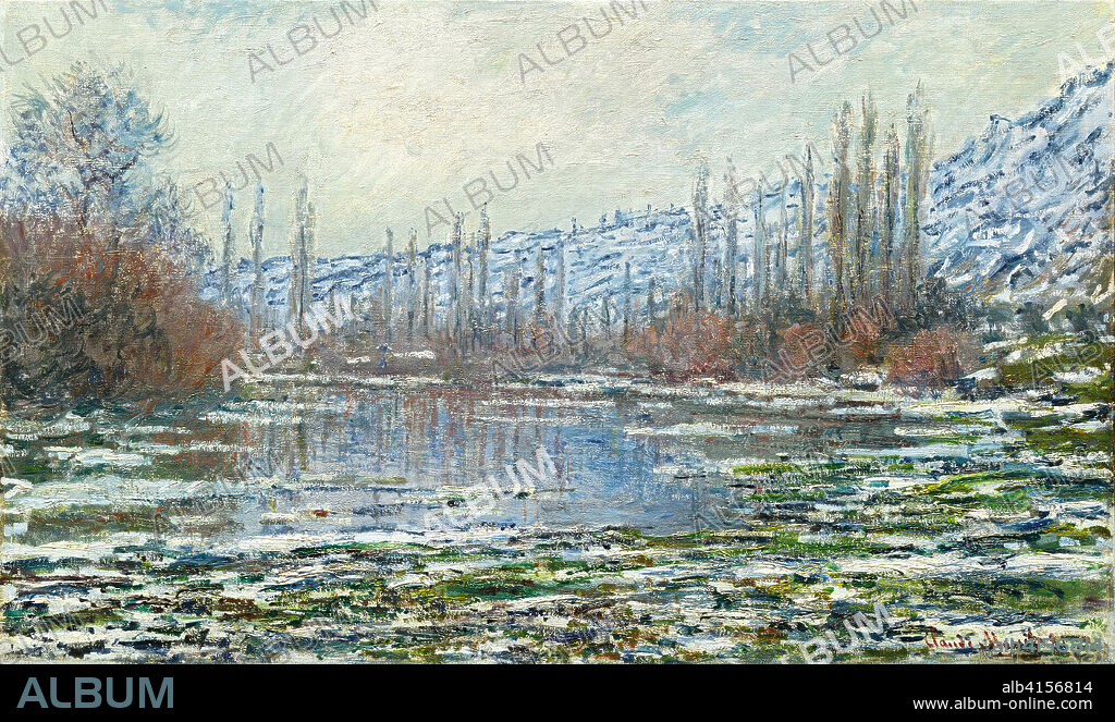 Claude Monet (París, 1840-Giverny, 1926). El deshielo en Vétheuil (1880). Óleo sobre lienzo. 60 x 100 cm.