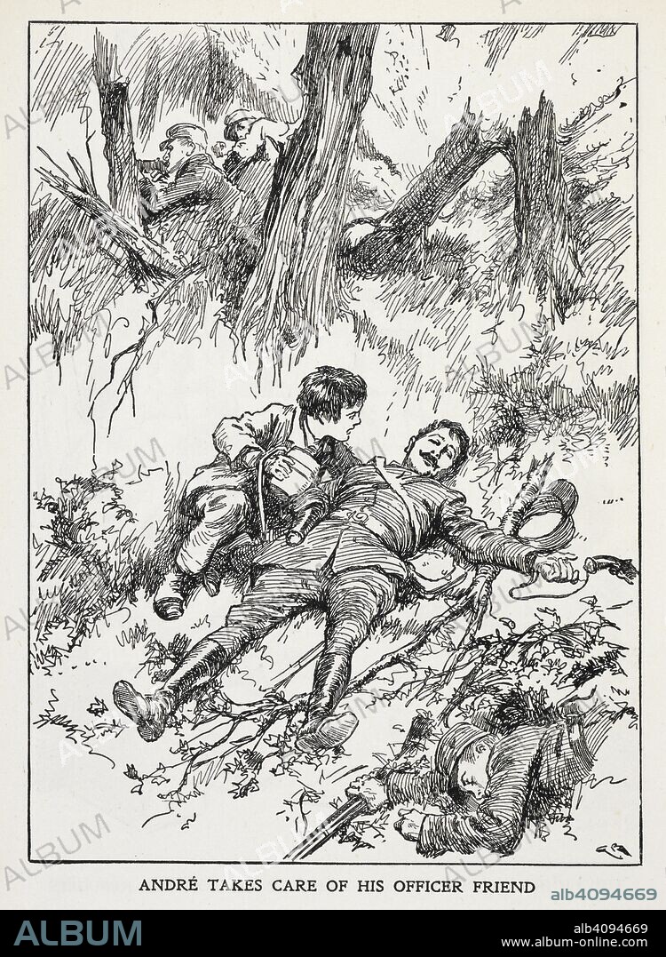 JOHN LEA. 'AndrÃ© takes care of his officer friend'. 'AndrÃ© GuÃ¨de, a twelve year old French boy, became friends with an office, Lieutenant Grivelet. He later helped the wounded officer to safety, while exposed to artillery fire, saving his life. Brave Boys and Girls in Wartime. True stories. London : Blackie & Son, [1918]. First World War. Source: 12802.dd.8 page 66.