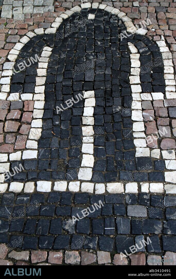Symbol of the legendary Golem created by Rabbi Loew, Prague.
