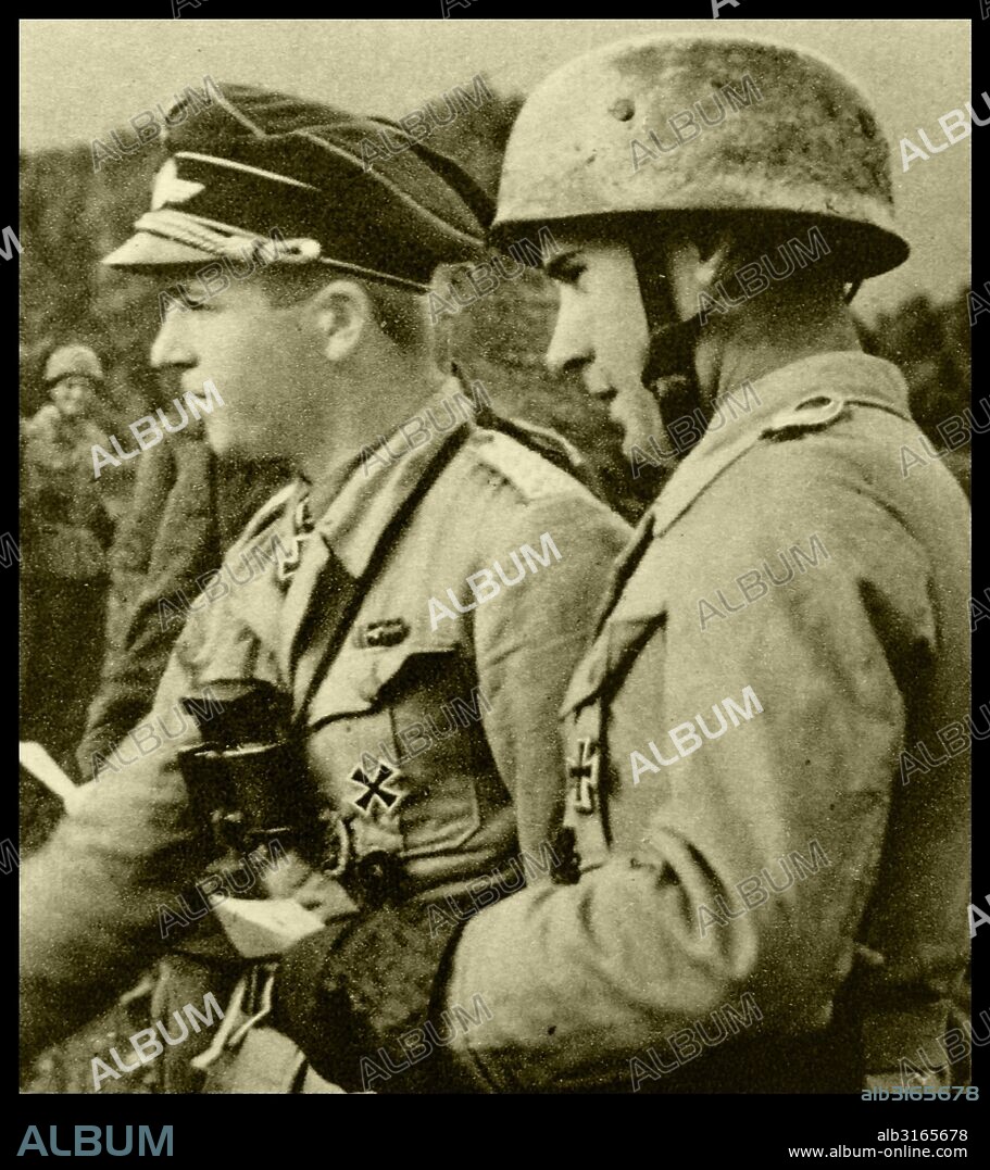 Major Rudolf Witzig (14th August 1916 - 3rd October 2001) of the Nazi German forces, taken in 1940.