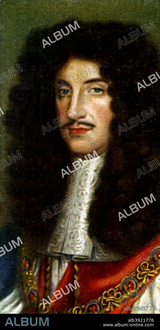 King Charles II. The Merry Monarch (1630-1685) was the King of England, King of Scots, and King of Ireland from 30 January 1649 (de jure) or 29 May 1660 (de facto) until his death. His father Charles I had been executed in 1649, following the English Civil War.