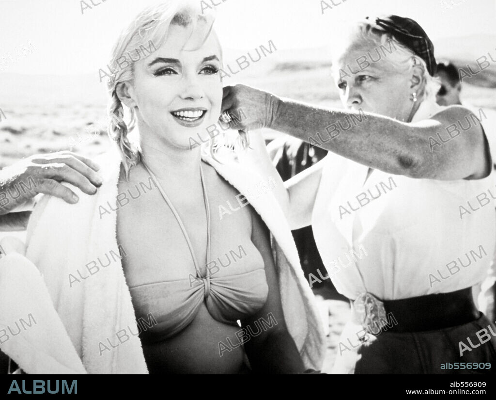 NORMA JEAN BAKER. MARILYN MONROE en VIDAS REBELDES, 1961 (THE MISFITS), dirigida por JOHN HUSTON. Copyright UNITED ARTISTS/SEVEN ARTS.