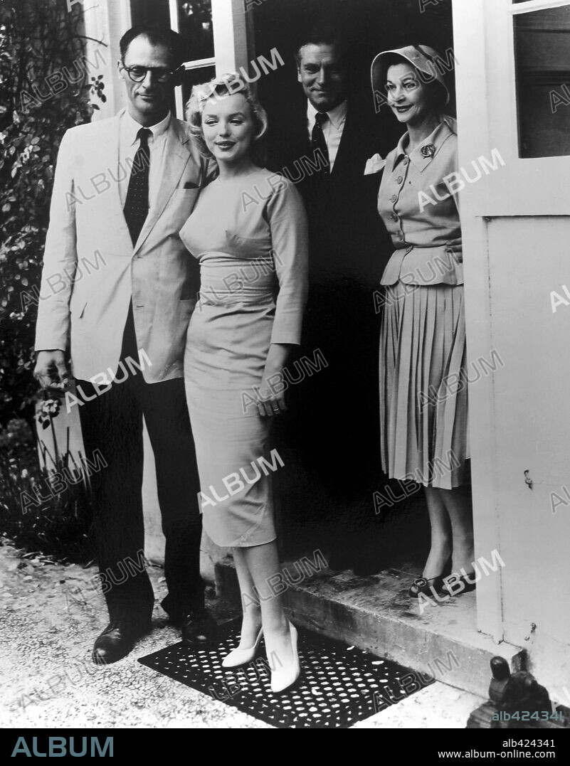 NORMA JEAN BAKER, Laurence Kerr Olivier, VIVIEN LEIGH and MILLER ARTHUR 1915. ARTHUR MILLER, LAURENCE OLIVIER, MARILYN MONROE and VIVIEN LEIGH.