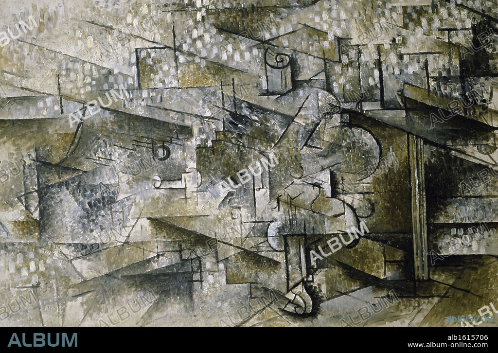 Still Life With a Violin by Georges Braque, 1910, (1882-1963), France, Paris, Muse National d'Art de Moderne.