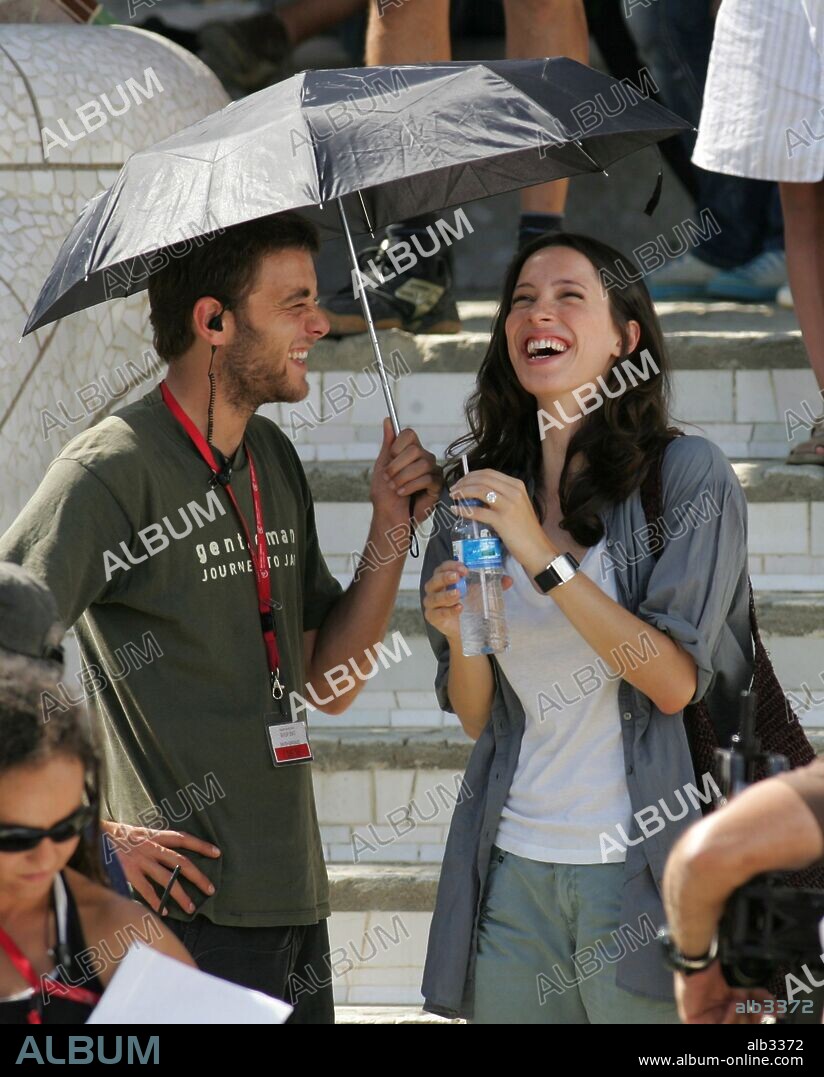 Rebeca Hall on the set of 'Vicky Cristina Barcelona'.