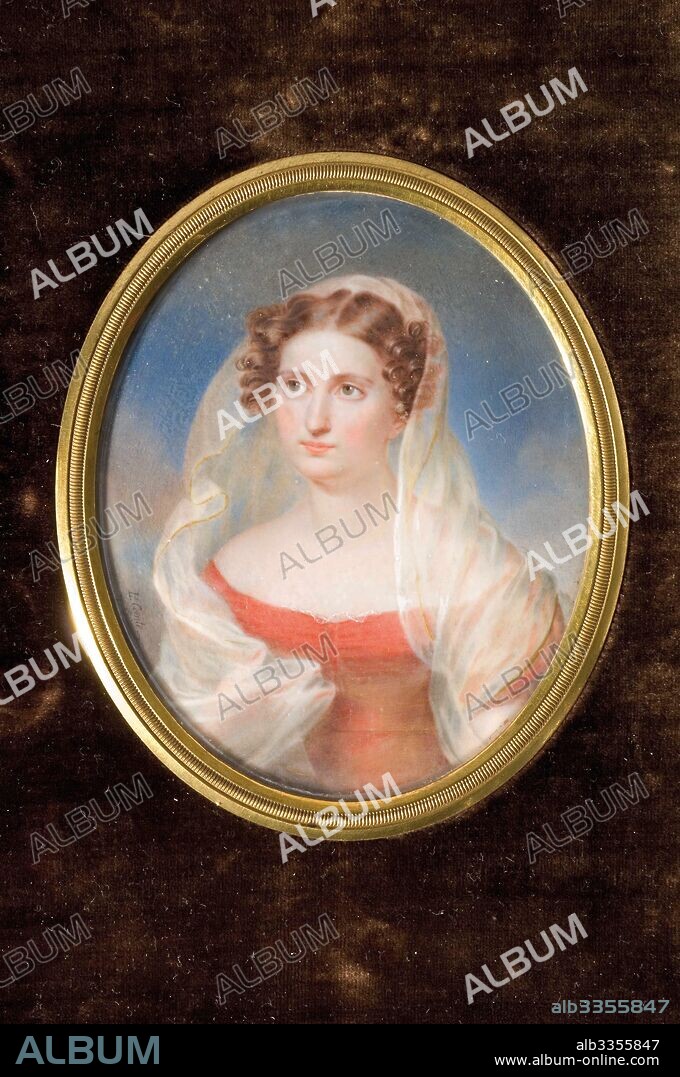 ALEXANDRE FRANçOIS LOUIS COMTE DE GIRARDIN. Portrait of Countess Dolly de Ficquelmont (1804-1863).
