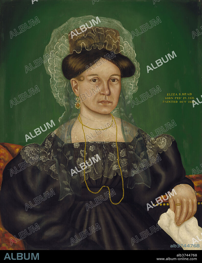 ROYALL BREWSTER SMITH. Eliza R. Read. Dated: 1833. Dimensions: overall: 79.7 x 64.6 cm (31 3/8 x 25 7/16 in.)  framed: 94 x 78.4 x 6.4 cm (37 x 30 7/8 x 2 1/2 in.). Medium: oil on canvas.
