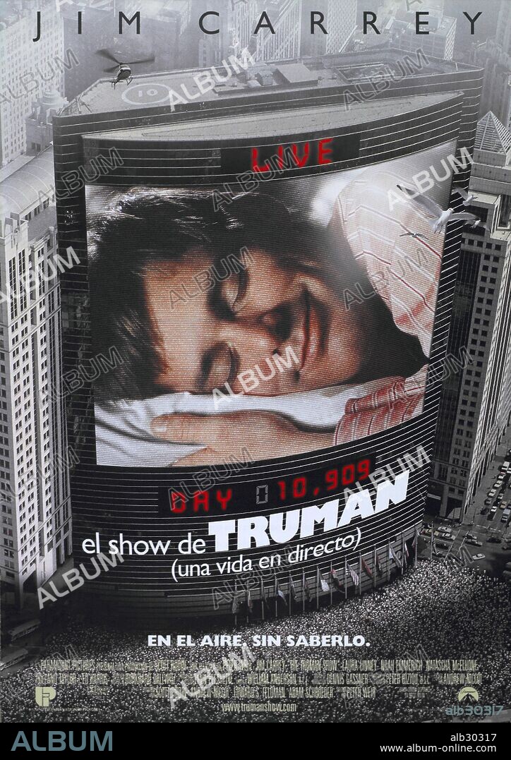 Affiche de THE TRUMAN SHOW, 1998, réalisé par PETER WEIR. Copyright PARAMOUNT PICTURES.