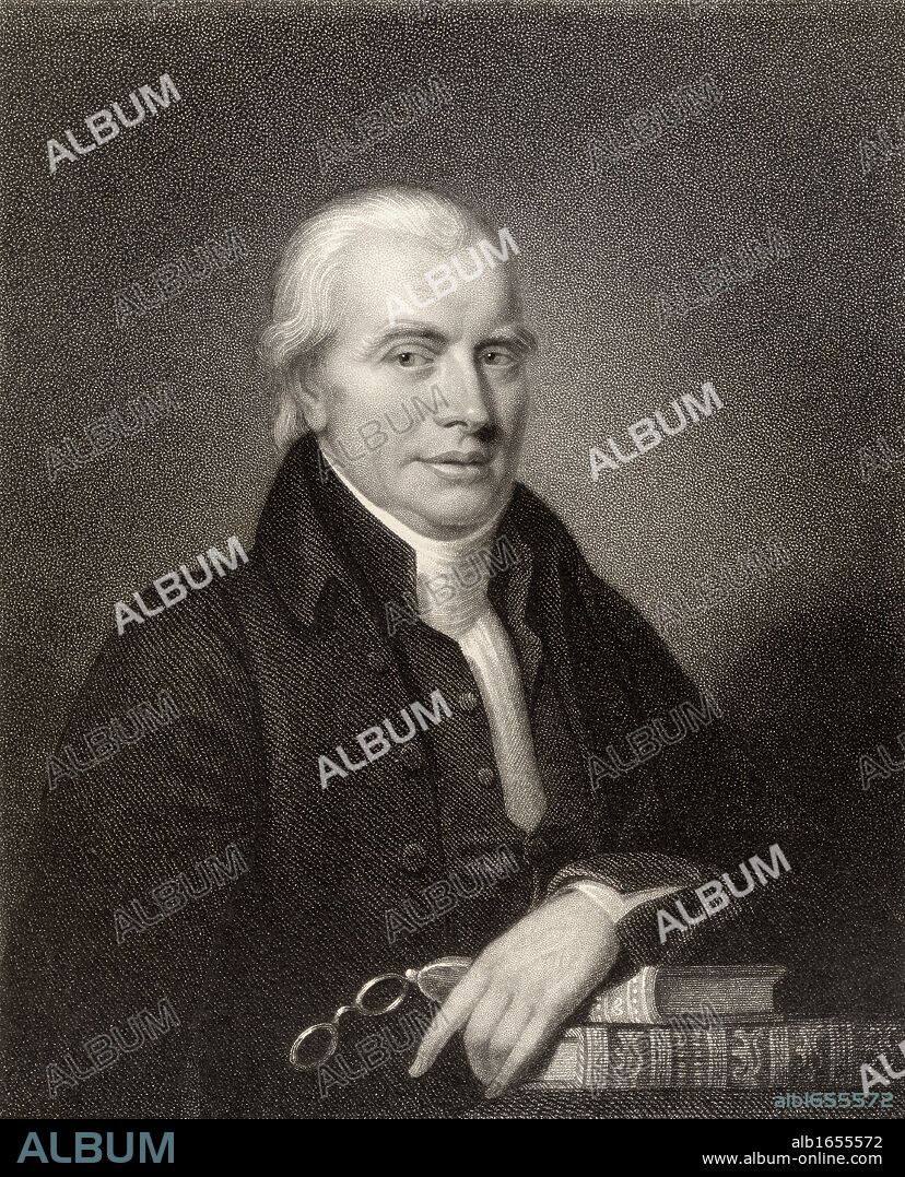 Adam Clarke 1760 or 1762 to 1832 British Methodist theologian and Biblical scholar Engraved by J Thomson after J Jenkinson From the book National Portrait Gallery volume III published c 1835.
