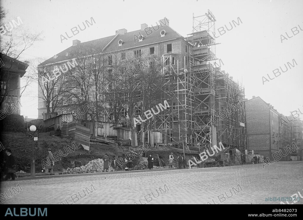 6 november 1924. Nybyggnation Södra vägen *** Local Caption *** GT Låda Krep 1924-02. KAMERAREPORTAGE.