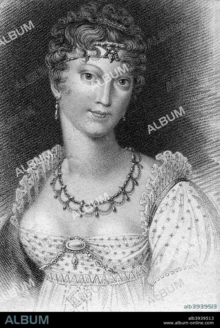 Empress Marie Louise, Empress of France, (1791-1847). Portrait of Austrian-born Marie Louise, Duchess of Parma, who was the second wife of Napoleon Bonaparte.
