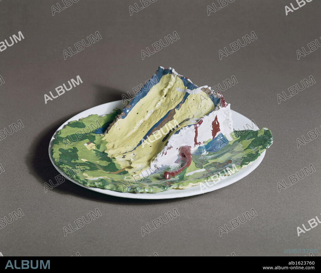 Cake by Claes Oldenburg, sculpture, born 1929.