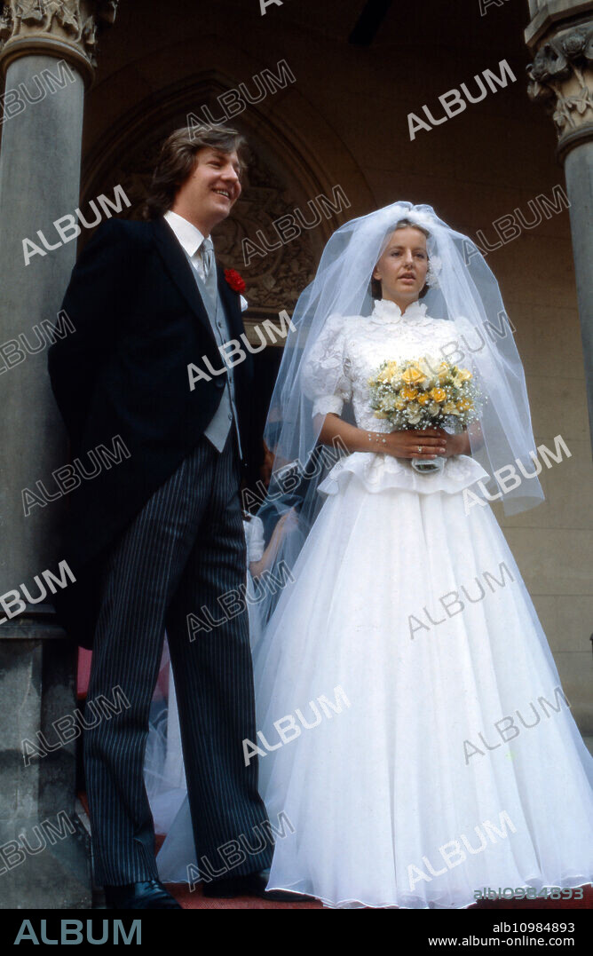 Heir to the throne Ernst August von Hanover at the wedding with Chantal Hochuli at Marienburg castle near Hanover, Germany 1981.