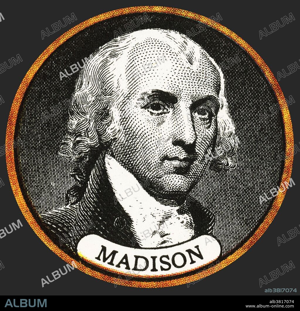 James Madison, Jr. (March 16, 1751 - June 28, 1836) was the fourth President of the United States (1809-1817) statesman and political theorist. Madison is one of the authors of the Federalist Papers, a series of 85 articles or essays promoting the ratification of the United States Constitution (Alexander Hamilton and John Jay). He is hailed as the "Father of the Constitution" for being instrumental in the drafting of the United States Constitution and as the key champion and author of the United States Bill of Rights (1789). To Madison's deep disappointment, they excluded a proposed amendment that guaranteed national sovereignty over the states. Scholars have argued that, if this amendment had been included, the Civil War might have been avoided. Madison is remembered favorably for his stance in Native American Indian affairs. As pioneers and settlers moved West into large tracts of Cherokees, Choctaws, Creeks, and Chickasaws territory, Madison ordered that Native lands be protected by the U.S. Army from intrusion. He was of the landed gentry. He inherited his plantation, Montpelier, and owned hundreds of slaves during his lifetime to cultivate tobacco and other crops. He died in 1836, at the age of 85, as the last of the Founding Fathers.