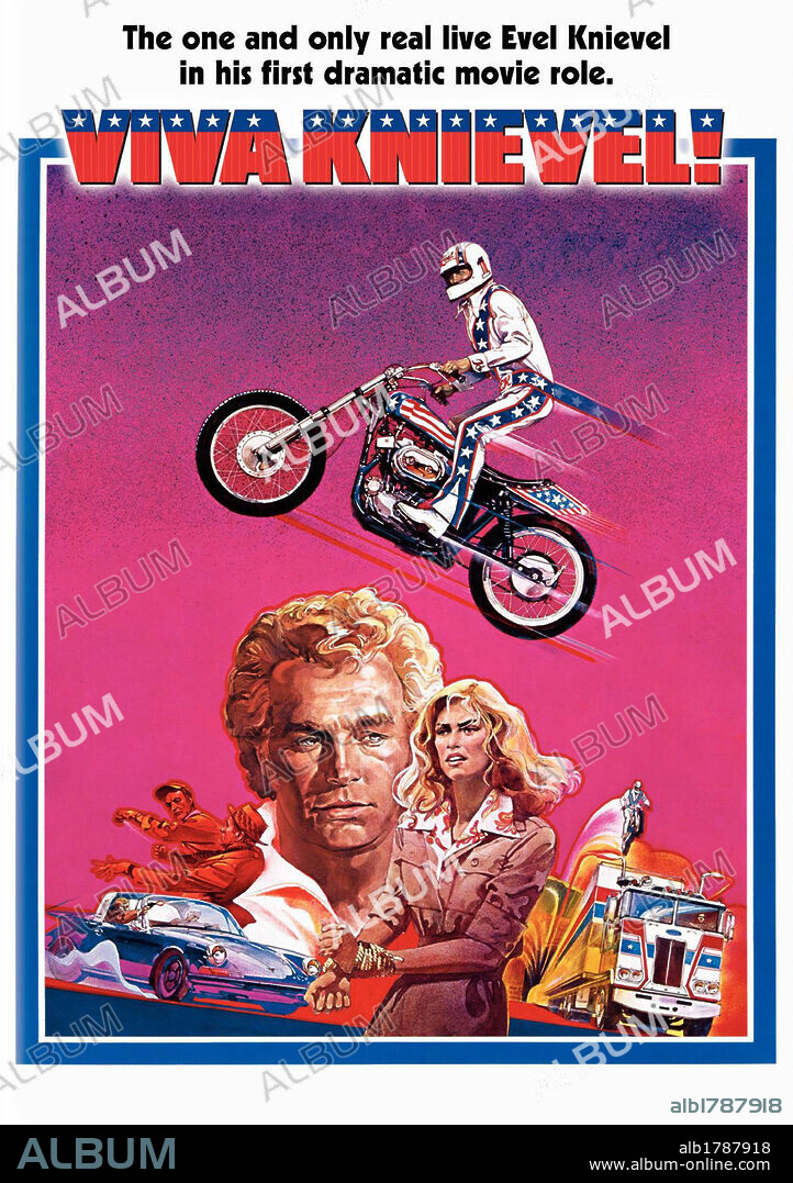 Poster of VIVA KNIEVEL!, 1977, directed by GORDON DOUGLAS. Copyright WARNER BROTHERS.