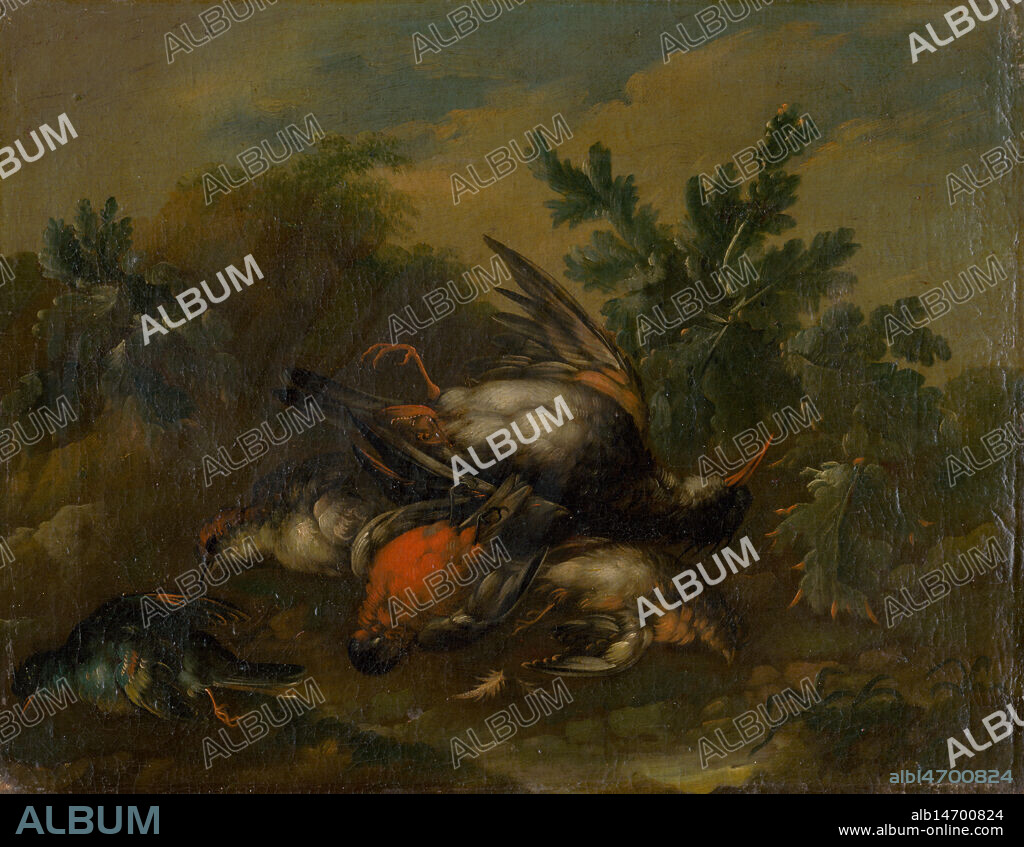 PHILIPP FERDINAND DE HAMILTON. Still Life with Dead Birds, 1720-1730.
