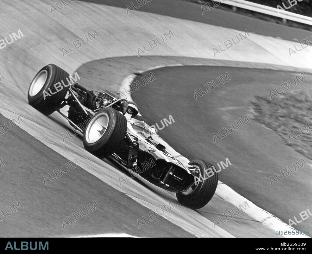 Jochen Rindt in a Cooper T86-Maserati in the German Grand Prix, Nurburgring, Germany 1967.
